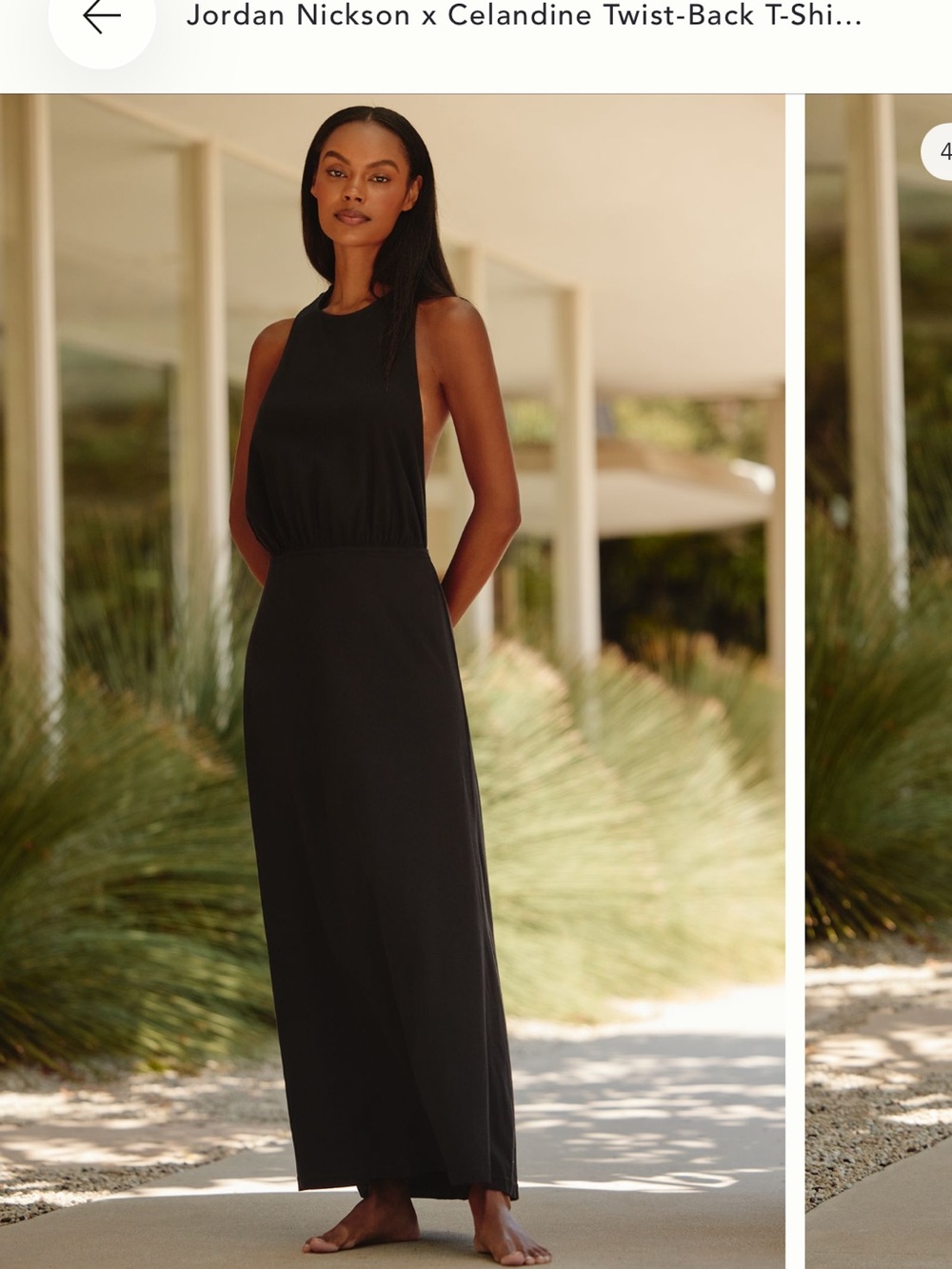 Anthropology Celandine Sleeveless Black Maxi Dress by
